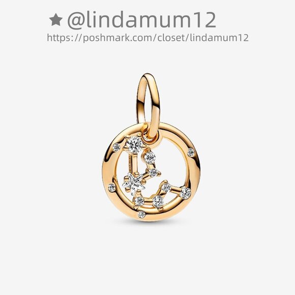 Pandora Aquarius Zodiac Dangle Charm - Picture 1 of 6